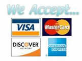 We accept credits cards, wire transfers, travelers checks, and Western Union.